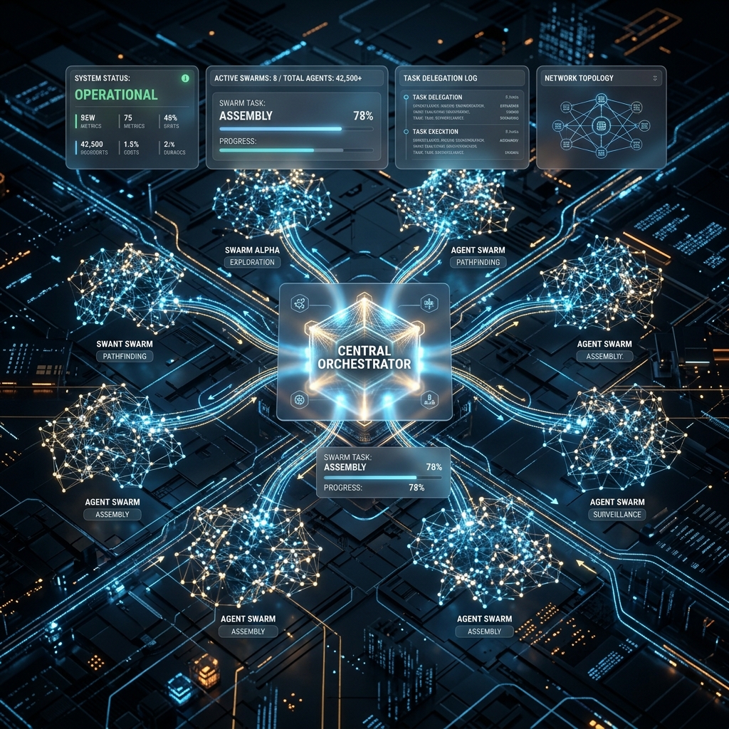 Autonomous Multi-Agent Swarm Orchestration